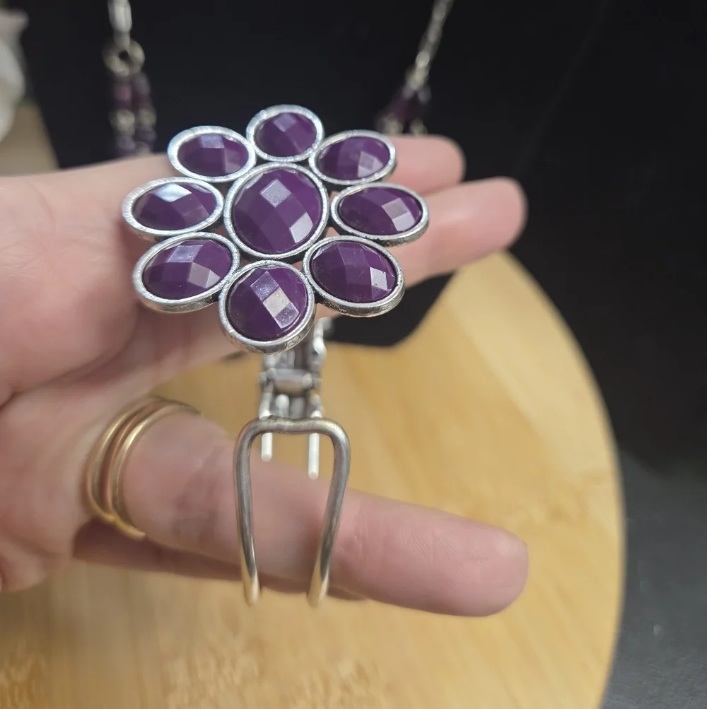 🌟BOGO Free🌟Elegant Purple & Silver Jewelry Set - Picture 6 of 7